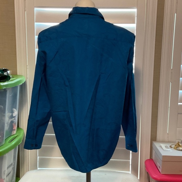 Allison Daley Blue Button Down Shirt - Picture 4 of 7